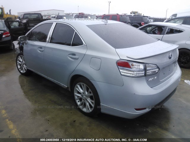 JTHBB1BA8A2017776 - 2010 LEXUS HS 250H SILVER photo 3