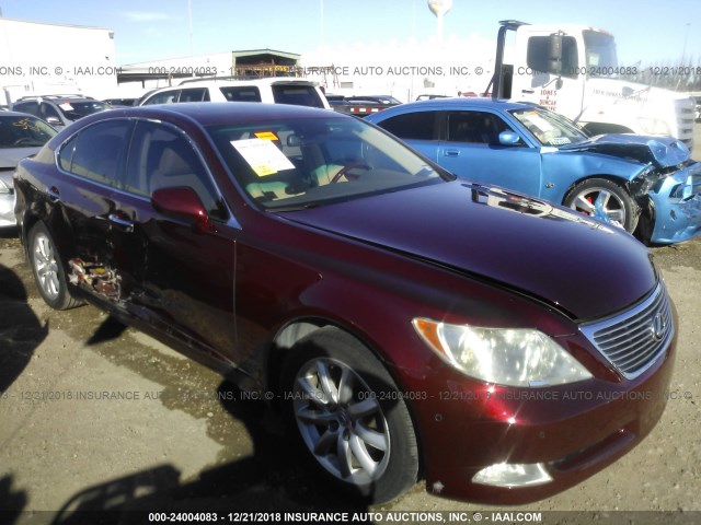 JTHBL46F875009740 - 2007 LEXUS LS 460 MAROON photo 1