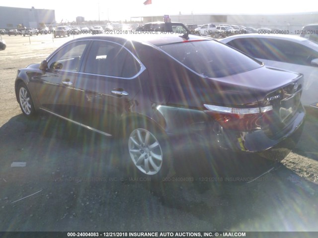 JTHBL46F875009740 - 2007 LEXUS LS 460 MAROON photo 3