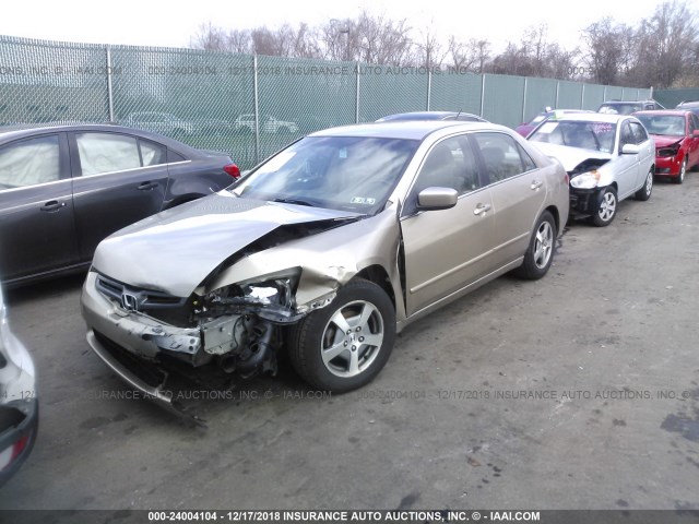 JHMCN36415C008672 - 2005 HONDA ACCORD HYBRID GOLD photo 2