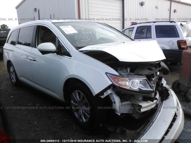 5FNRL5H63EB125829 - 2014 HONDA ODYSSEY EXL WHITE photo 1