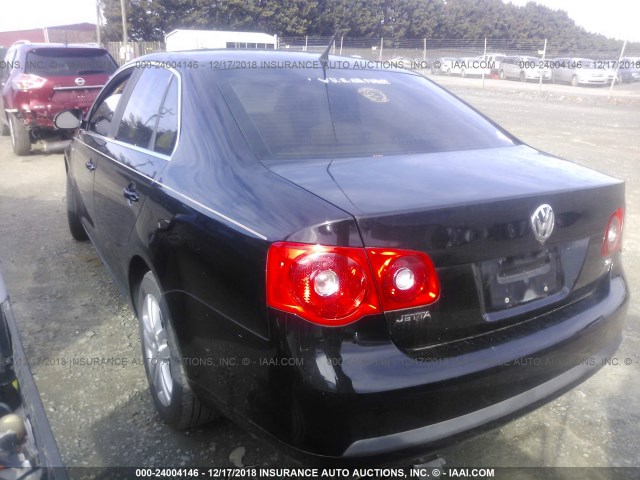 3VWEF71K27M169356 - 2007 VOLKSWAGEN JETTA WOLFSBURG BLACK photo 3