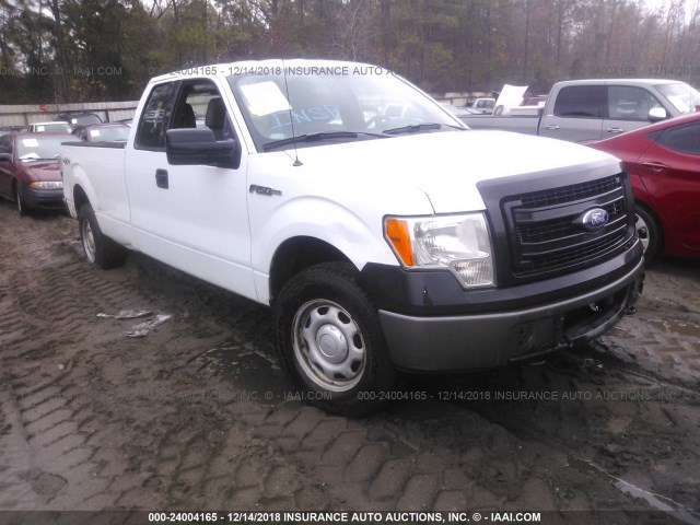 1FTFX1EFXEKF10926 - 2014 FORD F150 SUPER CAB WHITE photo 1