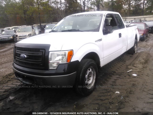 1FTFX1EFXEKF10926 - 2014 FORD F150 SUPER CAB WHITE photo 2