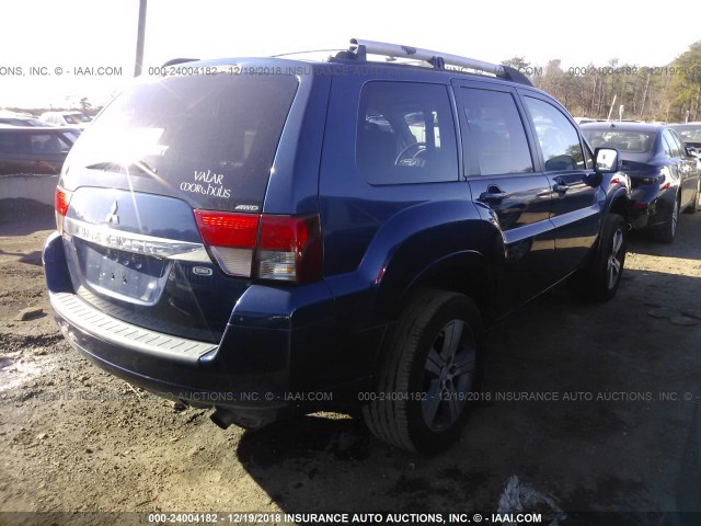 4A4JN3AS1AE018544 - 2010 MITSUBISHI ENDEAVOR SE BLUE photo 4