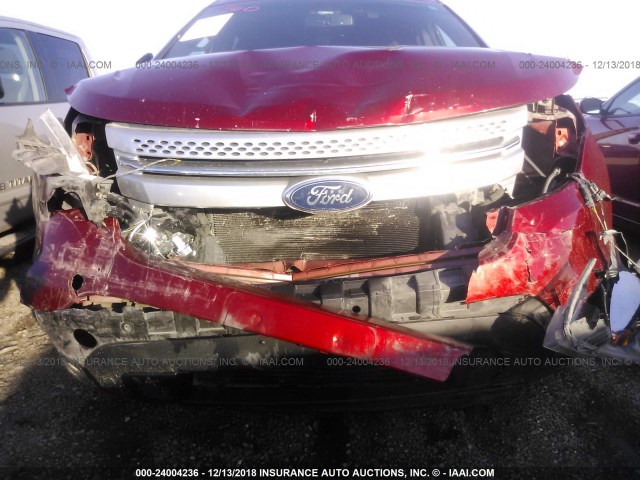 1FM5K7D8XFGC62564 - 2015 FORD EXPLORER XLT RED photo 6