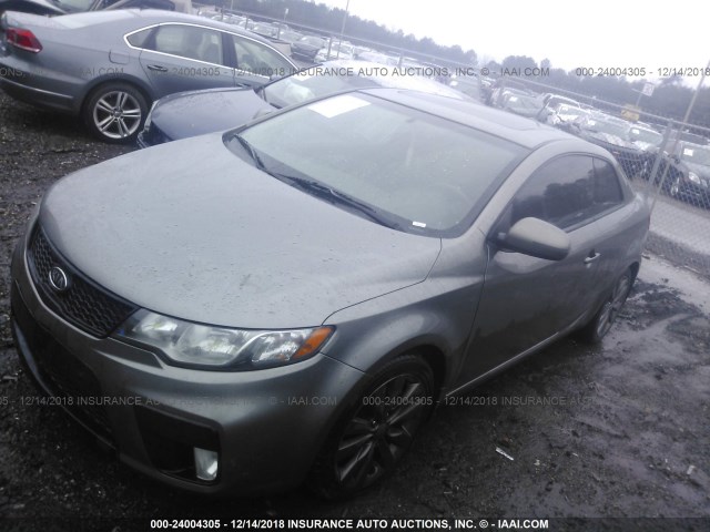 KNAFW6A36C5581643 - 2012 KIA FORTE SX GRAY photo 2