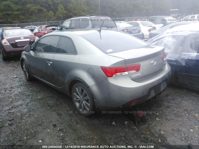 KNAFW6A36C5581643 - 2012 KIA FORTE SX GRAY photo 3