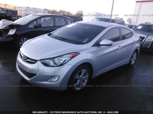 KMHDH4AE5CU460761 - 2012 HYUNDAI ELANTRA GLS/LIMITED SILVER photo 2