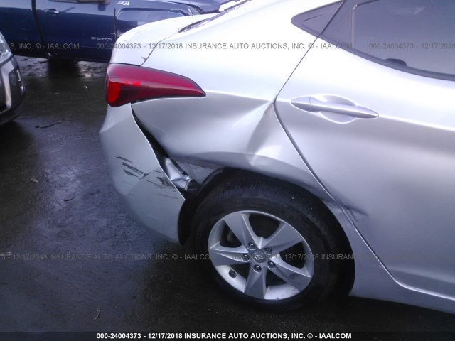 KMHDH4AE5CU460761 - 2012 HYUNDAI ELANTRA GLS/LIMITED SILVER photo 6