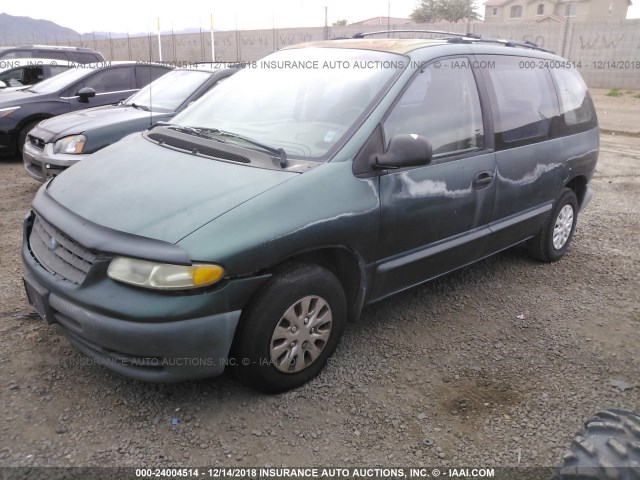 2P4FP2539VR294270 - 1997 PLYMOUTH VOYAGER GREEN photo 2