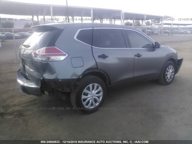 JN8AT2MT2GW012044 - 2016 NISSAN ROGUE S/SL/SV SILVER photo 4