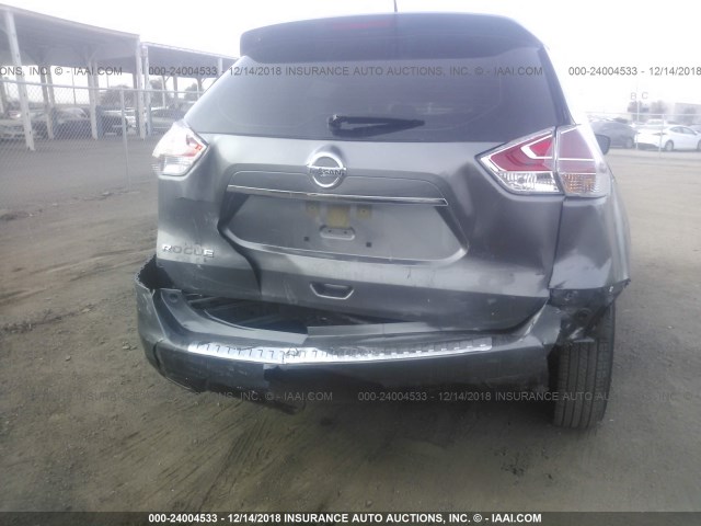 JN8AT2MT2GW012044 - 2016 NISSAN ROGUE S/SL/SV SILVER photo 6