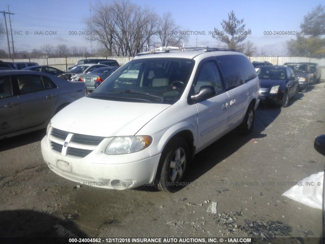 2D4GP44L37R118410 - 2007 DODGE GRAND CARAVAN SXT WHITE photo 2