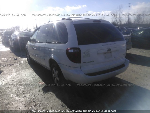 2D4GP44L37R118410 - 2007 DODGE GRAND CARAVAN SXT WHITE photo 3