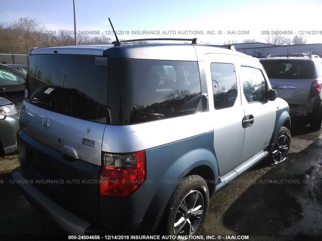 5J6YH286X6L025148 - 2006 HONDA ELEMENT EX GRAY photo 4