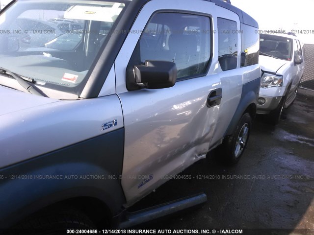 5J6YH286X6L025148 - 2006 HONDA ELEMENT EX GRAY photo 6