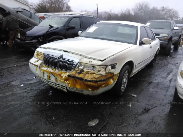 2MEFM74W2YX698497 - 2000 MERCURY GRAND MARQUIS GS WHITE photo 2