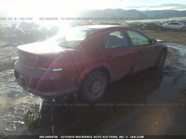 1C3EL56R56N142635 - 2006 CHRYSLER SEBRING TOURING RED photo 4