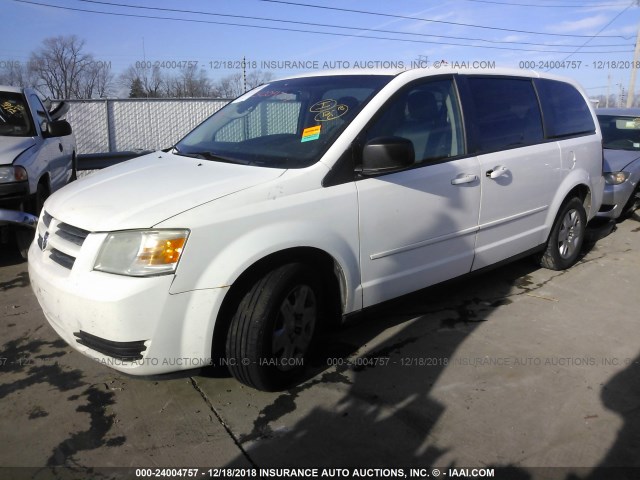 2D8HN44E89R585299 - 2009 DODGE GRAND CARAVAN SE WHITE photo 2