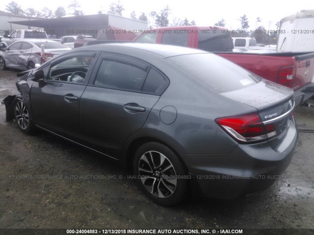 2HGFB2F93DH535140 - 2013 HONDA CIVIC EXL GRAY photo 3