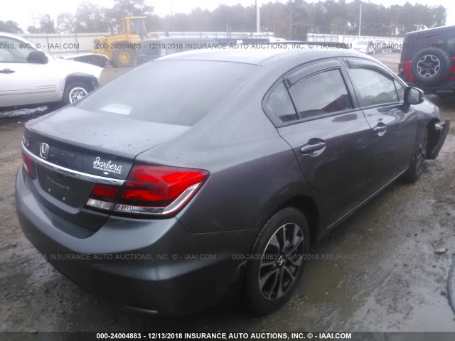 2HGFB2F93DH535140 - 2013 HONDA CIVIC EXL GRAY photo 4