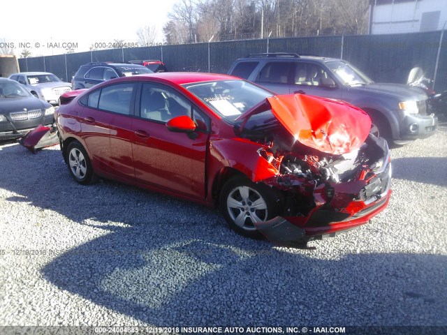 1G1BC5SM7H7265071 - 2017 CHEVROLET CRUZE RED photo 1