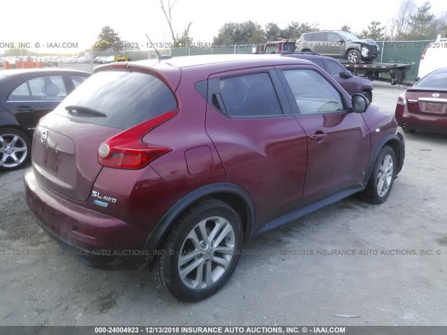 JN8AF5MV4DT209983 - 2013 NISSAN JUKE S/SV/SL RED photo 4