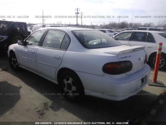 1G1NE52J03M633050 - 2003 CHEVROLET MALIBU LS WHITE photo 3