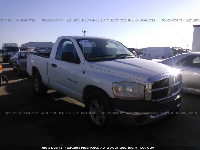 1D7HA16K76J162053 - 2006 DODGE RAM 1500 ST WHITE photo 1