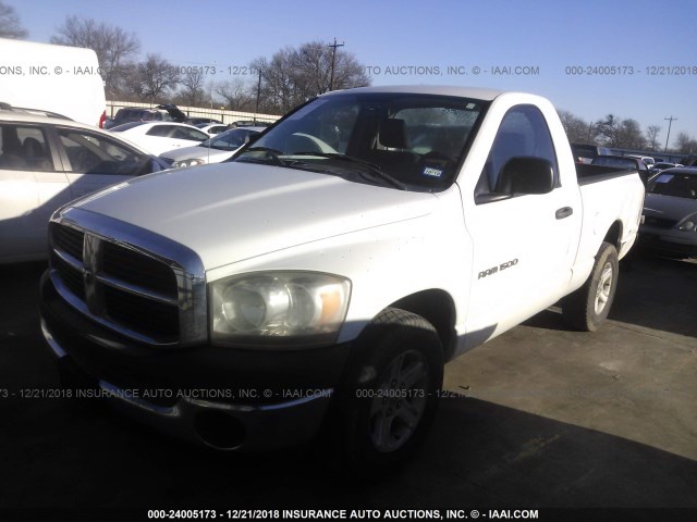 1D7HA16K76J162053 - 2006 DODGE RAM 1500 ST WHITE photo 2