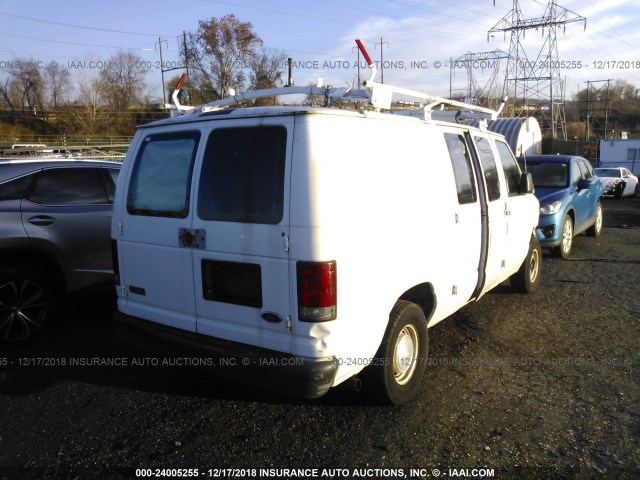 1FTRE14213HB24018 - 2003 FORD ECONOLINE E150 VAN WHITE photo 4