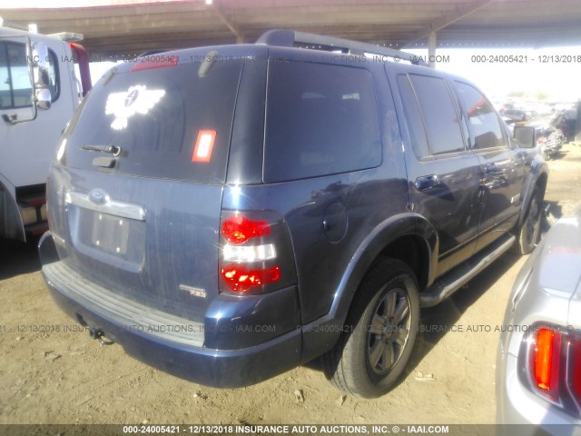 1FMEU73E07UA95944 - 2007 FORD EXPLORER XLT BLUE photo 4