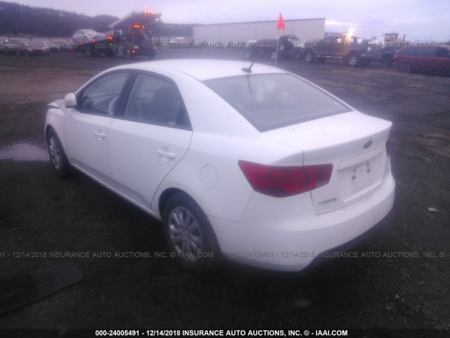 KNAFU4A25A5808626 - 2010 KIA FORTE EX WHITE photo 3