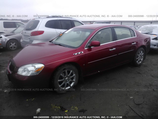 1G4HD57216U225763 - 2006 BUICK LUCERNE CXL RED photo 2