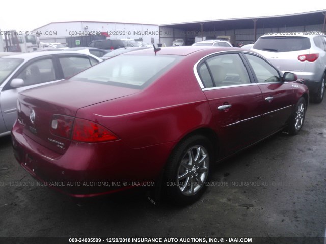 1G4HD57216U225763 - 2006 BUICK LUCERNE CXL RED photo 4