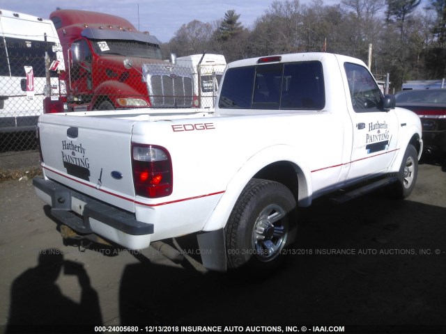 1FTYR11U75PA76863 - 2005 FORD RANGER WHITE photo 4