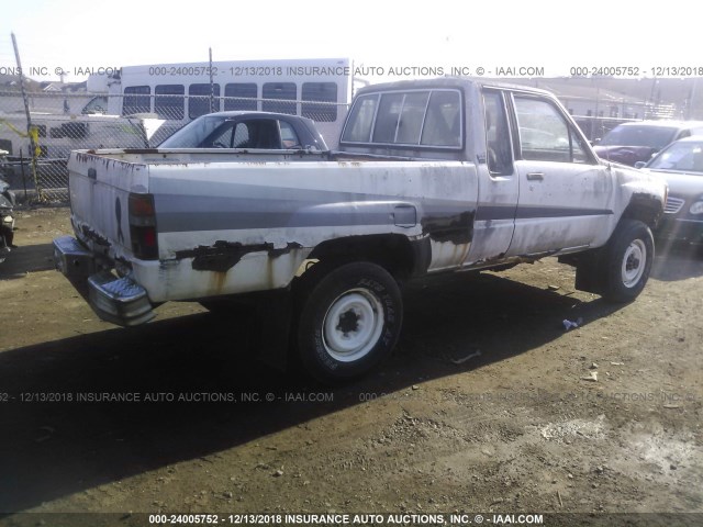 JT4RN67S9G5002619 - 1986 TOYOTA PICKUP XTRACAB RN66 SR5 WHITE photo 4