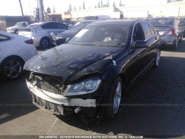 WDDGF4HB7CA604188 - 2012 MERCEDES-BENZ C 250 BLACK photo 2