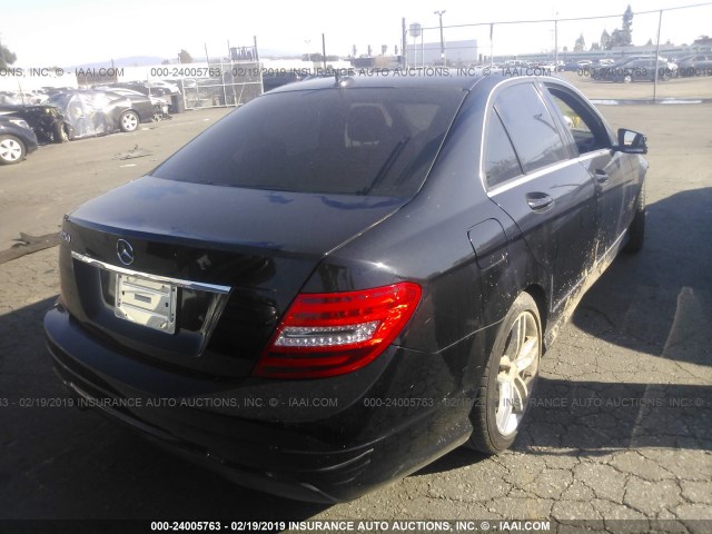 WDDGF4HB7CA604188 - 2012 MERCEDES-BENZ C 250 BLACK photo 4