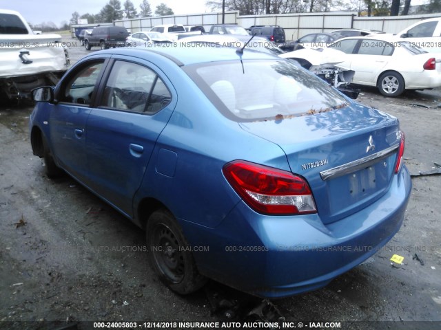 ML32F3FJ8HHF11788 - 2017 MITSUBISHI MIRAGE G4 ES BLUE photo 3