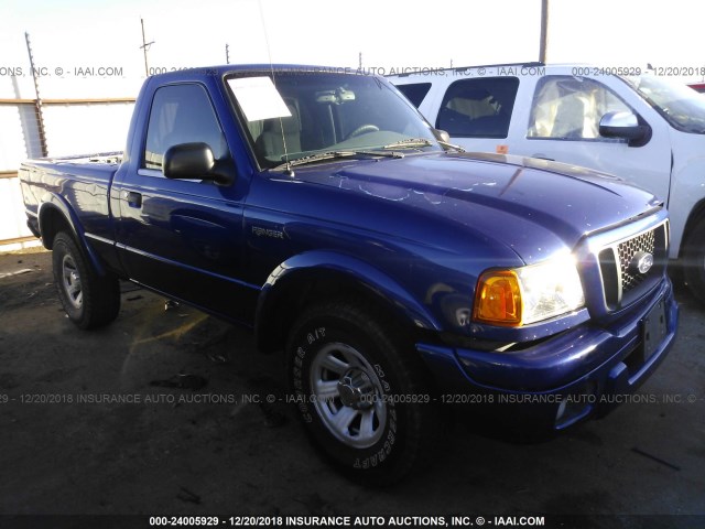 1FTYR10U84PA13870 - 2004 FORD RANGER BLUE photo 1