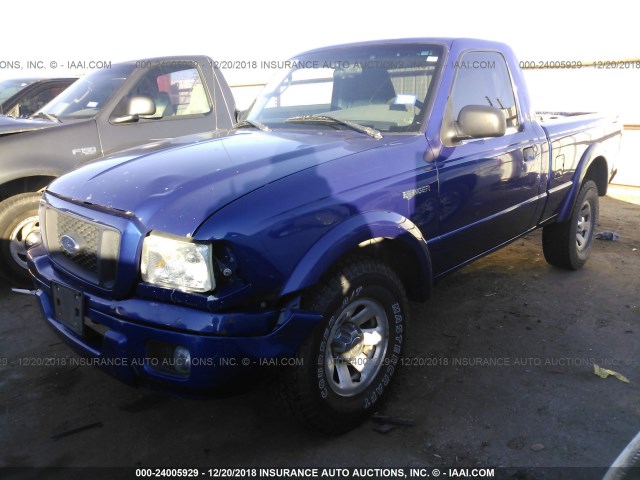 1FTYR10U84PA13870 - 2004 FORD RANGER BLUE photo 2