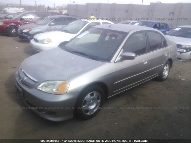 JHMES96663S024732 - 2003 HONDA CIVIC HYBRID TAN photo 2