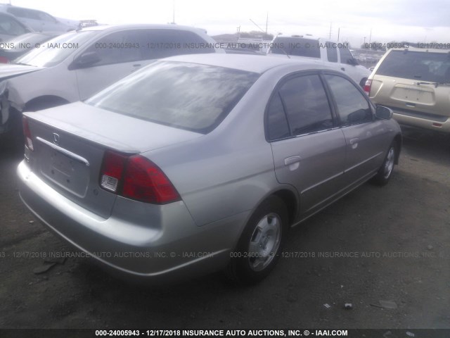 JHMES96663S024732 - 2003 HONDA CIVIC HYBRID TAN photo 4