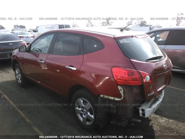 JN8AS5MT7AW001584 - 2010 NISSAN ROGUE S/SL/KROM BURGUNDY photo 3