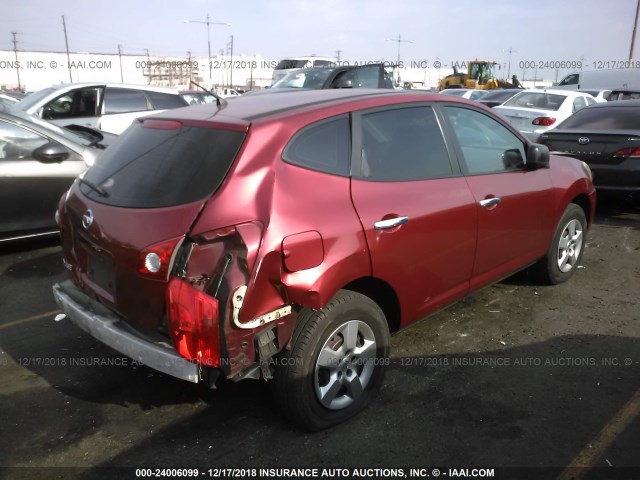 JN8AS5MT7AW001584 - 2010 NISSAN ROGUE S/SL/KROM BURGUNDY photo 4