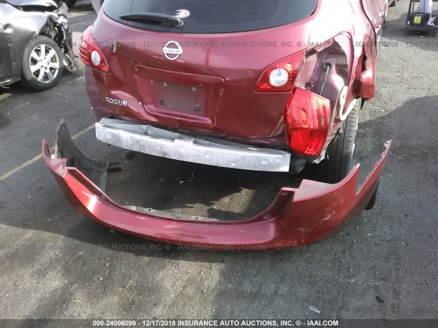 JN8AS5MT7AW001584 - 2010 NISSAN ROGUE S/SL/KROM BURGUNDY photo 6