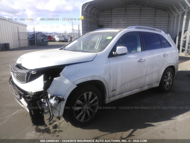 5XYKWDA24CG219072 - 2012 KIA SORENTO SX WHITE photo 2