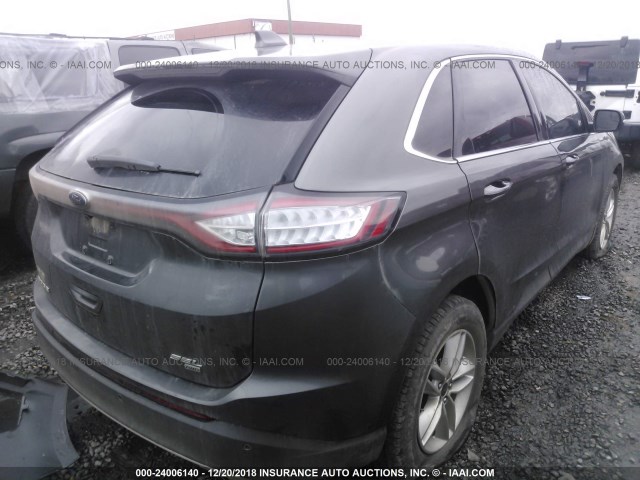 2FMPK4J81GBB44942 - 2016 FORD EDGE SEL GRAY photo 4